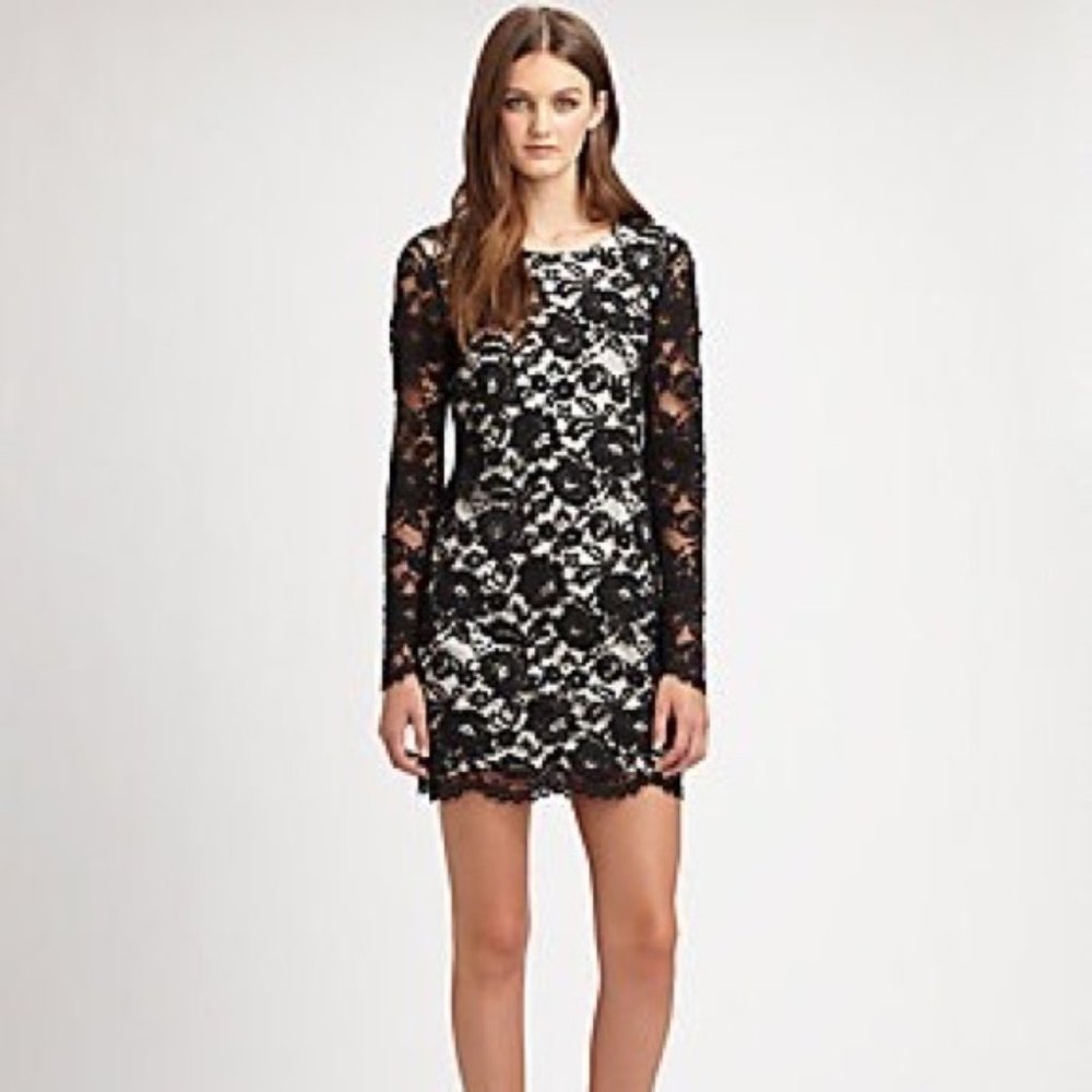 Theory Marique Black Lace Dress - Size 2